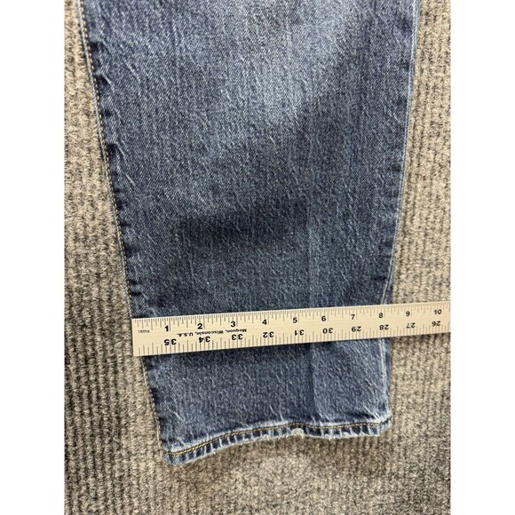 Levis Ribcage Straight Ankle Jeans Womens 27x29 Blue Button Fly High Rise Denim - Picture 11 of 12